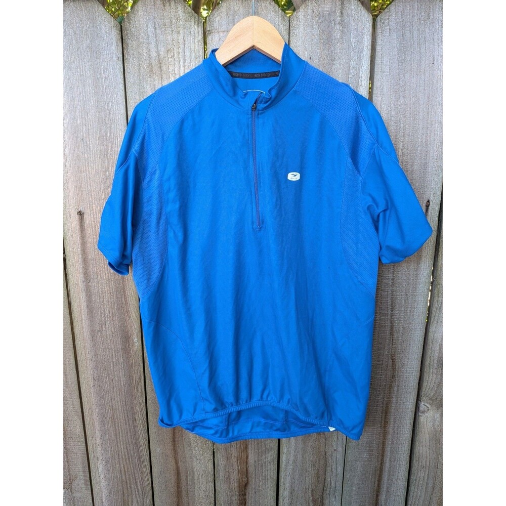 Sugoi Neo Jersey Large Blue Short Sleeve Quarter Zip 57115U 2014 Cycling